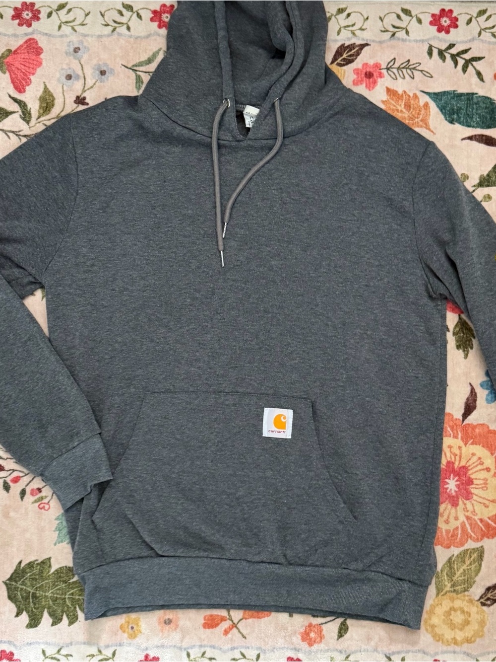 Carhartt Dark Gray Pullover Hoodie with Kangaroo Pocket
